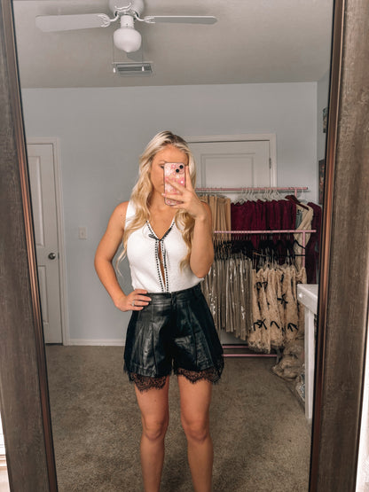 Edgy Elegance Shorts