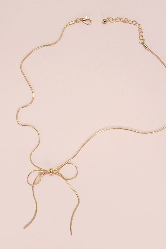 Golden Bow Necklace